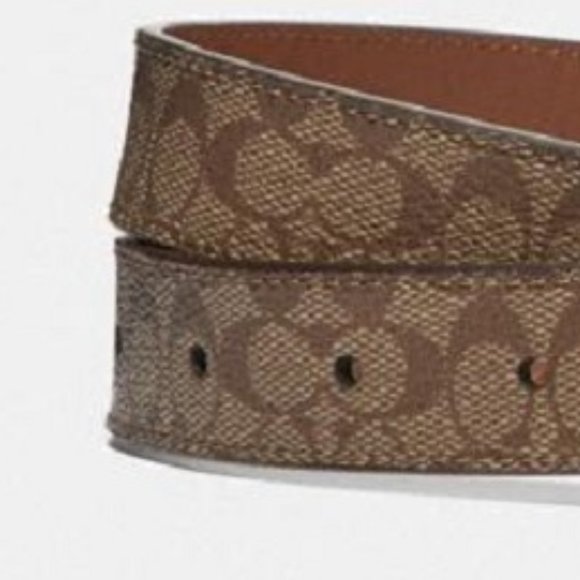 $98 *NEW* (L) COACH Classic Khaki Belt - Picture 3 of 8